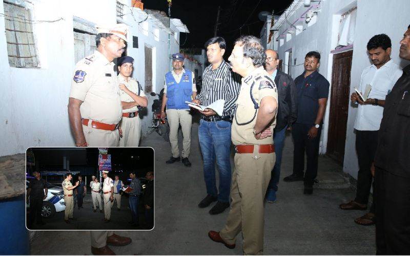 حیدرآباد پولیس کمشنرنے آدھی رات کو ہسٹری شیٹرز کے گھروں پر دی دستک